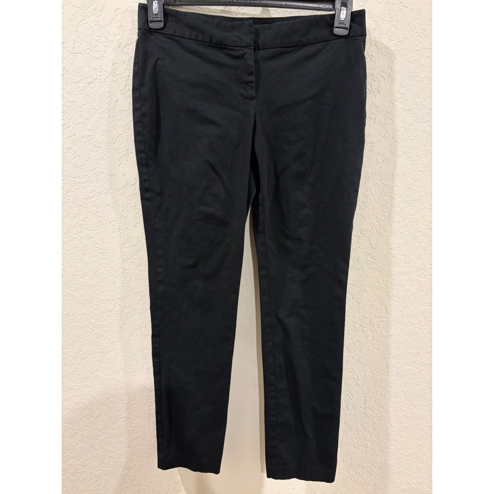 J. Jill Stretch Black Chino Pants Slim Tapered Leg Trousers Womens Size 4